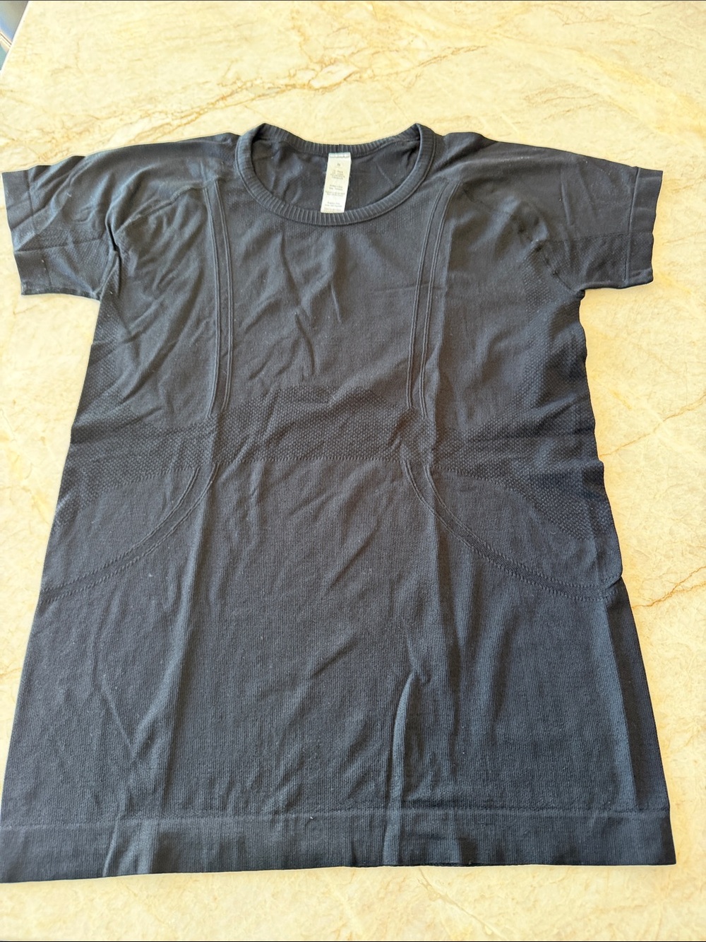 Classic Black Short Sleeve Tee - Seam Detail